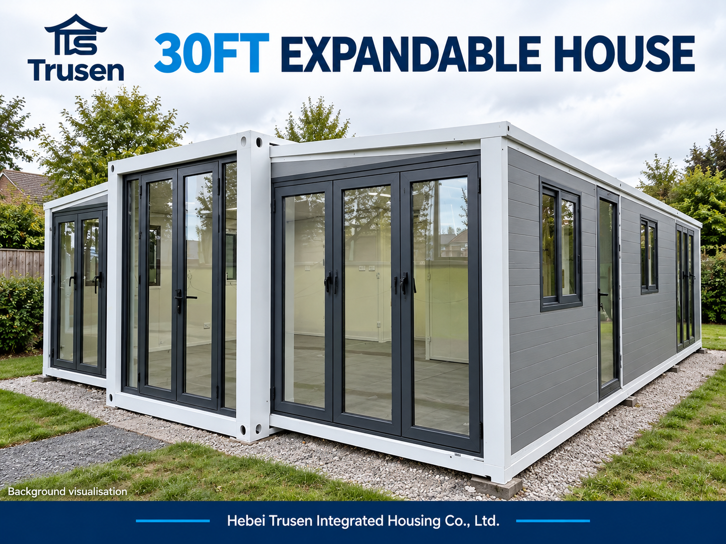30ft Expandable Container House with Double-Glazed Doors