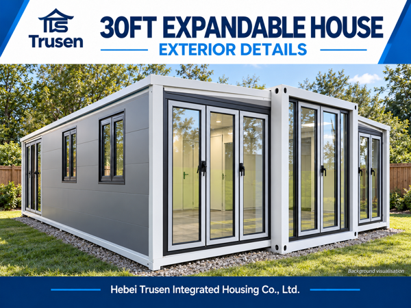 <b>30ft Expandable Container House with Glass Curtain Wall</b>